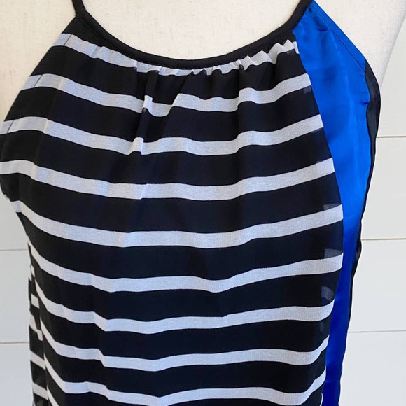Express Black and Blue Striped Tank Top - Picture 3 of 11
